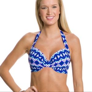 NWT Kenneth Cole Nightfall in Love Bikini Top